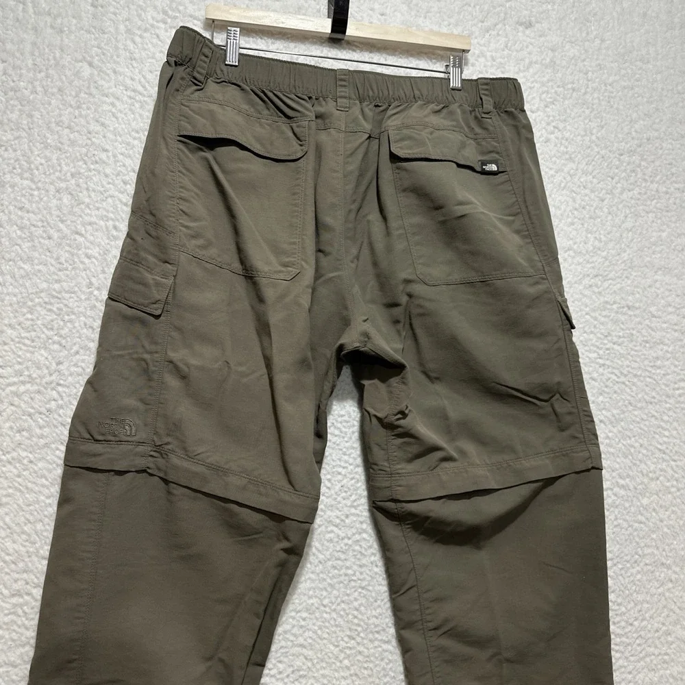 The North Face Men's Pants Size XL Brown Belted Nylon Convertible Hiking Cargo‎